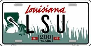 NCAA LSU Tigers Metal License Plate Baton Rogue Auto Truck Nat Champs Wall New